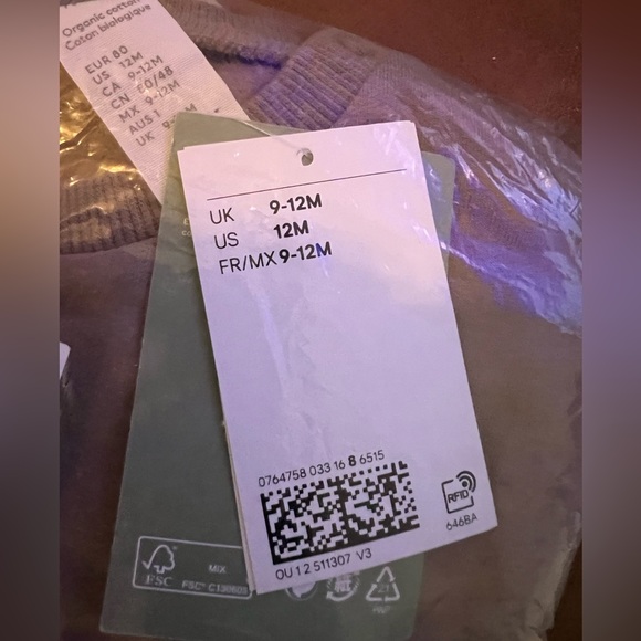 H&M sweatshirt pack of 2 size 9-12 months - Picture 3 of 3